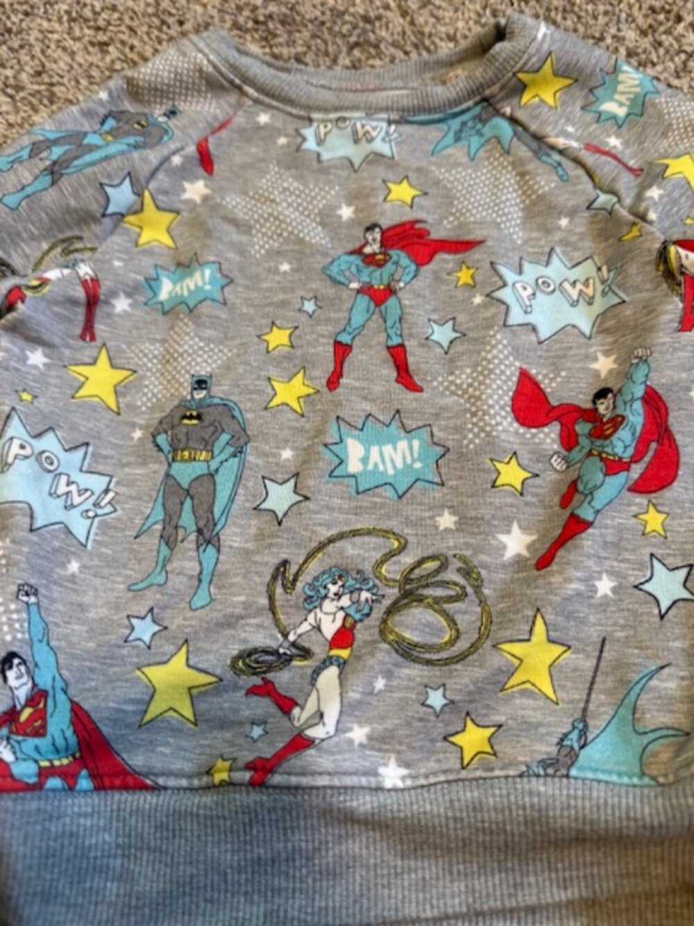 Little Sleepies 2T Superhero Crewnceck Sweatshirt - Picture 2 of 4